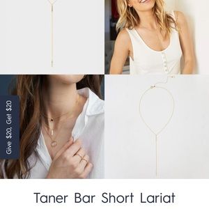 Gorjana taner bar short lariat necklace